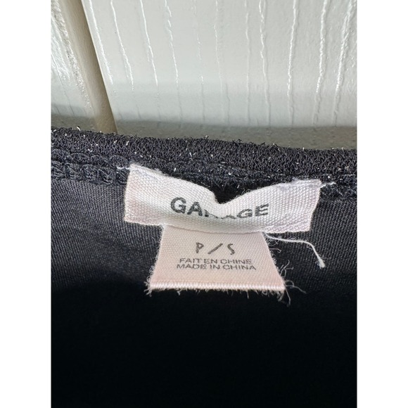 Women's Garage Black Sparkly Buttoned Bottom Tank Top Size Small - Picture 6 of 8